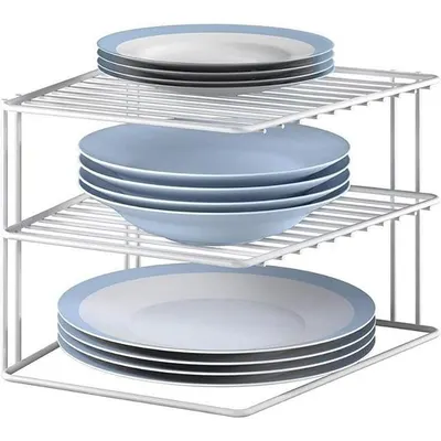 Raft suplimentar alb din oțel 25x25 cm Silos – Metaltex