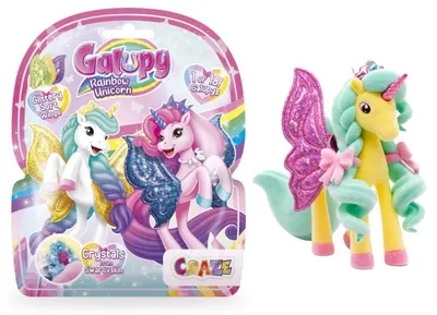 Figurină Craze Galupy - Rainbow Unicorn, 8 cm, asortat