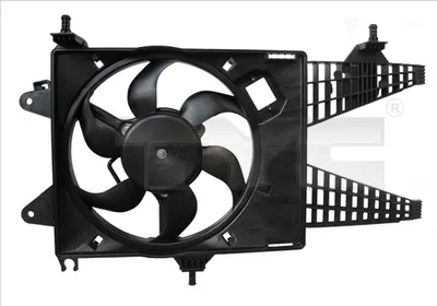 Ventilator radiator (cu carcasa) potrivit FIAT IDEA, PUNTO, PUNTO HATCHBACK; LANCIA MUSA, YPSILON 1.3D 06.03