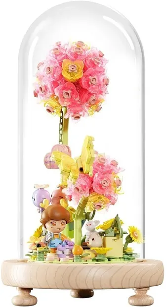 Constructor Wonder Moon - Poveste cu flori roz, 423 piese