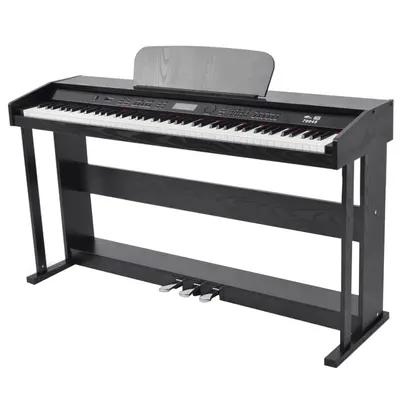 Gossi pian digital cu 88 de clape, cu pedale, placa melamina, negru