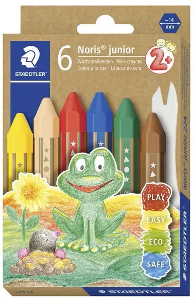 Pasteluri Staedtler Noris Junior - 6 culori