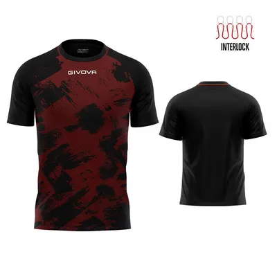 Tricou sport Givova Art Interlock Grenade-negru