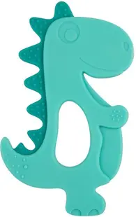 Inel gingival din silicon Canpol - Dinosaur, albastru