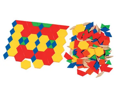 Set 250 de forme geometrice colorate din plastic