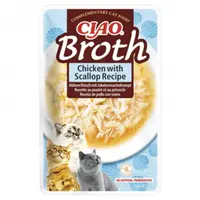 Hrana umeda pentru pisici Ciao Broth cu pui scoici 40 gr