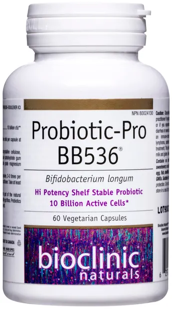 Bioclinic Naturals Probiotic-Pro BB536, 60 capsule vege, Natural Factors