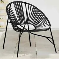 Gossi scaun oua de gradina negru poly rattan
