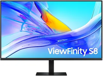 Monitor Samsung - ViewFinity S8 S80UD, 37'', UHD, VA, Anti-Glare, USB Hub, negru