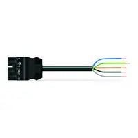 pre-assembled connecting cable; Eca; Plug/open-ended; 5-pole; Cod. A; H05VV-F 5G 2.5 mm²; 2 m; 2,50 mm²; black