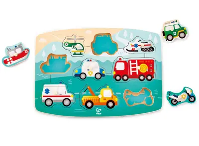 Puzzle din lemn Hape - Ajutor de urgenta
