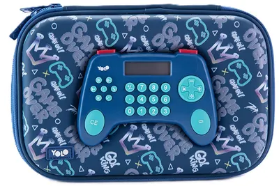 Penar școlar YOLO Gamers - 2 fermoar, cu calculator