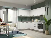 Mobila Bucatarie Elva Colt 166.6 x 241.6 cm Alb Perlat - Configuratia 27