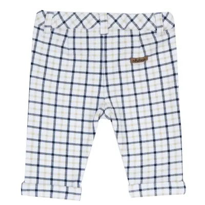 Pantaloni copii Chicco, Alb Cu Bleumarin, 24224-66MFCO
