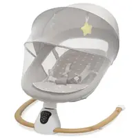Sezlong balansoar, New Baby, Smart, Pana la 9 kg, Include cronometru si detector de miscare, Cu 5 viteze de leganare, Cu sunete si melodii, Cu 2 jucarii, 0 lun+, Grey
