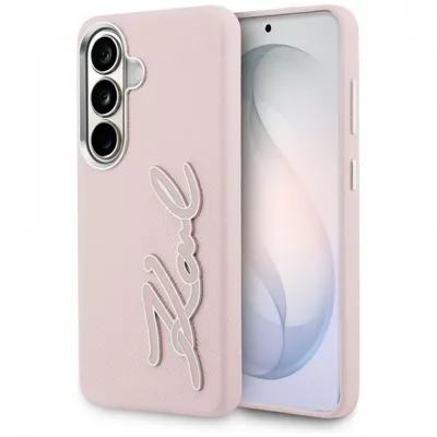 Husa pentru Samsung Galaxy S26 S942, Karl Lagerfeld, Signature Resin Logo, Roz