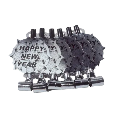 Suflatoare Happy New Year argintie