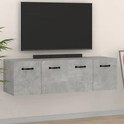 vidaXL Dulapuri de perete 2 buc. gri beton 80x35x36,5cm lemn prelucrat