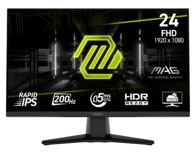 Monitor gaming MSI - MAG 242F, 23.8'', 200Hz, 0.5ms, IPS, FreeSync