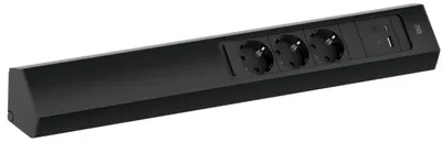 Prelungitor Bachmann - CASIA 2, 3x Schuko, USB A+C, 2 m, negru