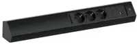 Prelungitor Bachmann - CASIA 2, 3x Schuko, USB A+C, 2 m, negru