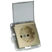 Mecanism Priza cu CP si capac, ingropat/ST, TITANIUM