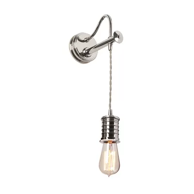 Aplica Douille 1 Light Wall Light – Polished Nickel