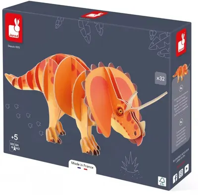 Puzzle 3D Janod - Triceratops