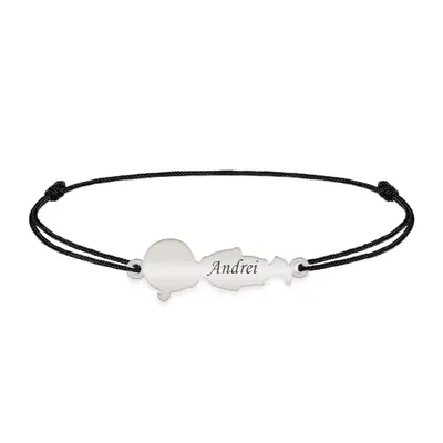 Child - Bratara personalizata snur baietel din argint 925