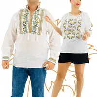 Set Traditional Cuplu 402 Camasi traditionale cu broderie