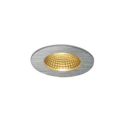 Spot incastrat, PATTA-I Ceiling lights, aluminium recessed fitting, LED, 3000K, round, brushed aluminium, 38°, incl. driver