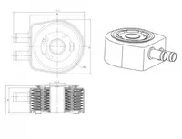 Radiator Ulei Termoflot Potrivit Volvo 440, 460, S40 I, V40; Dacia Solenza; Mitsubishi Carisma, Space Star; Nissan Interstar, Primastar, Primera, Terrano; Opel Movano A, Vivaro A; Renault 19 I 1.9d-2.