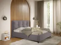 Pat Tapitat cu somiera Fixa Gri - Ramses 180x200