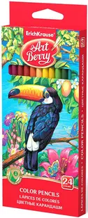 Creioane colorate triunghiulare Erich Krause Art Berry - 24 culori