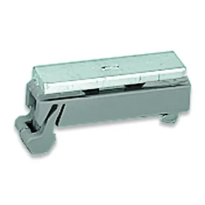 Carrier with grounding foot; 90° to carrier rail; 45 mm long; Cu 10 mm x 3 mm; suitable for 790 Series shield clamping saddles