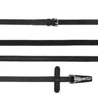 QHP Teugel eenzijdig anti-slip met clip - Zwart (Pony)