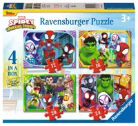 Puzzle Ravensburger din 24 piese 4 în 1 - Spidey și prietenii săi minunați