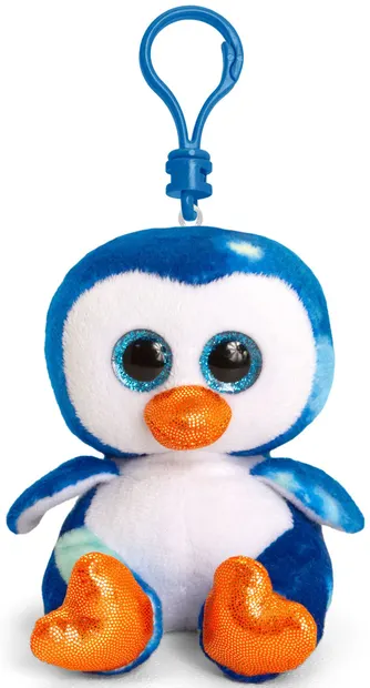 Jucarie de plus cu clips pentru rucsac Jucarii Keel - Pinguin, 12 cm