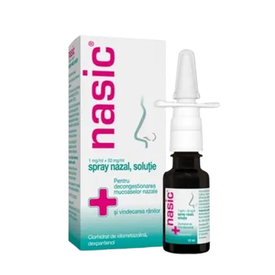 Nasic spray nazal pentru adulti, solutie, 1 mg/ml + 50 mg/ml, Cassella Med | 10 ml