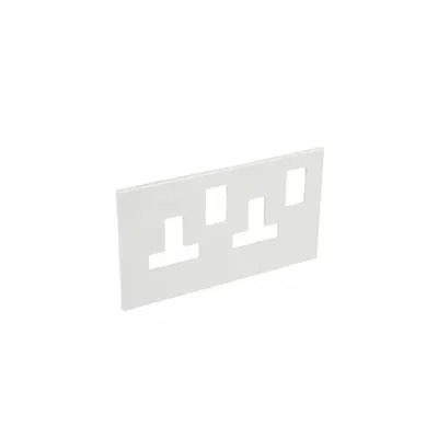 Plate British standard Arteor - patrat - pentru switched prizas 2 module - alb