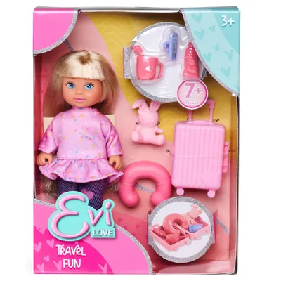 Set papusa cu accesorii, Evi Love, Travel Fun