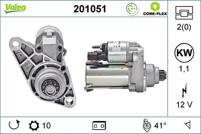 Electromotor (12v, 1,1kw) Potrivit Audi A1, A3; Seat Altea, Altea Xl, Cordoba, Ibiza Iii, Ibiza Iv, Ibiza Iv Sc, Ibiza Iv St, Leon, Toledo Iii, Toledo Iv; Skoda Fabia I 1.2-2.0 10.99