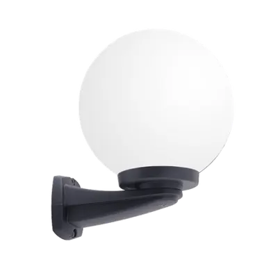 Nardo 250 Garden Wall Lamp 1xe27 Ip55 Black/opal
