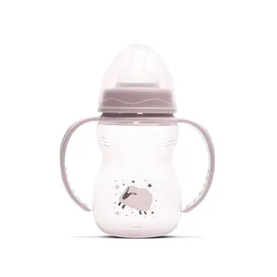 Biberon cu manere My Friend tetina moale din silicon 0 luni+ 250 ml Mellow Rose