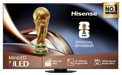 Televizor smart Hisense - 75U8Q, 75'', 4K, ULED MiniLED, HDR10+, 165Hz, 80W 4.1.2 Dolby Atmos-Vision, Black