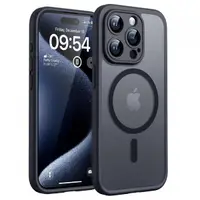 Husa MagSafe pentru Apple iPhone 14 Pro, Techsuit, PureFrost, Neagra Satinata
