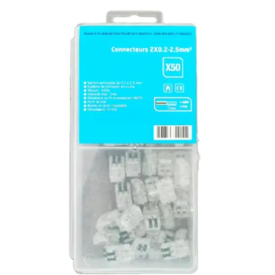 Clema rapida conexiune 2x0.2-2.5mmp -Cutie 50 buc