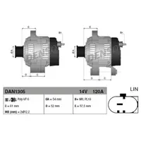 Generator/alternator DENSO DAN1305