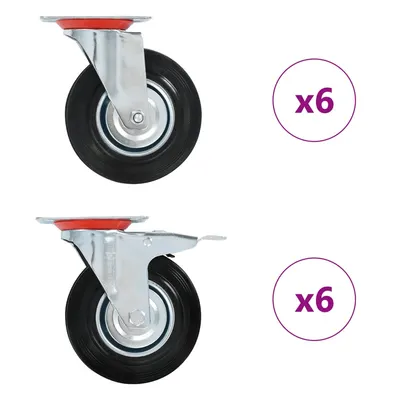 Gossi roti pivotante, 12 buc., 125 mm