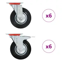 Gossi roti pivotante, 12 buc., 125 mm
